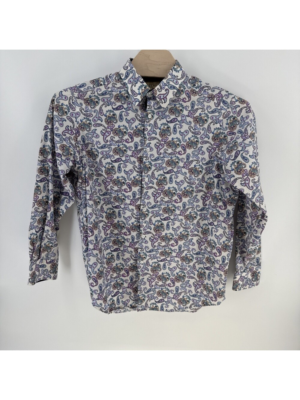 Cremieux Shirt Mens Large Multicolor Paisley Long Sleeve Button Up Flip Cuff